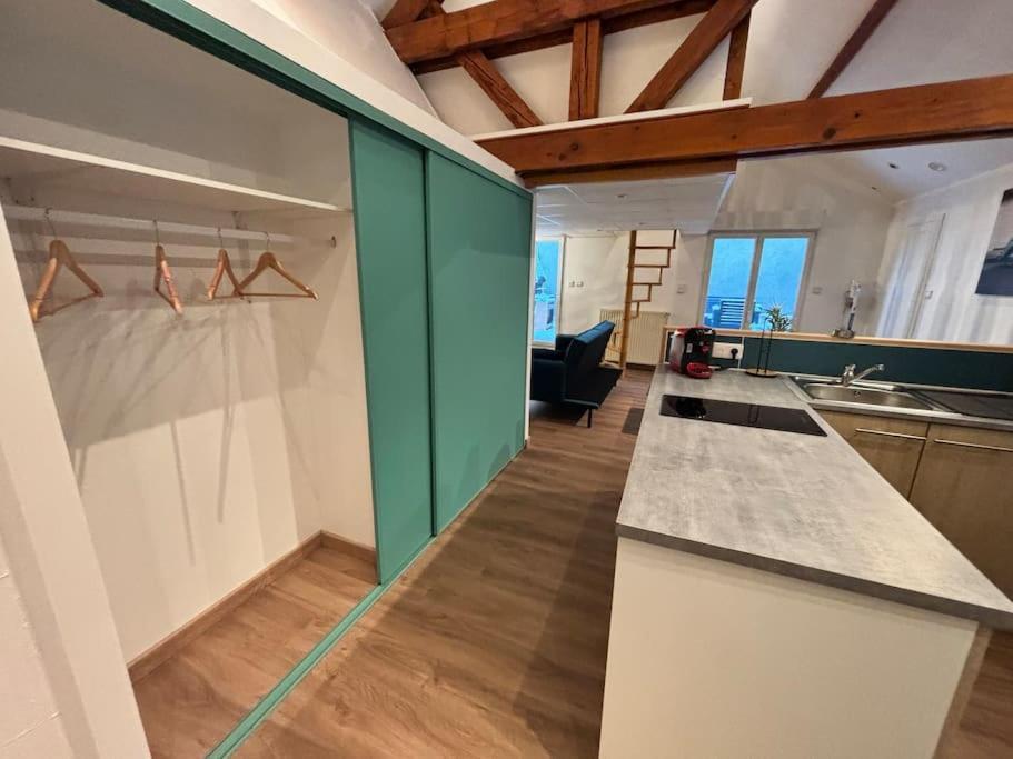 Mini-Loft, Terrasse 24M2, Internet Haut-Debit, Garage Prive Et Place De Parking Audincourt Kültér fotó